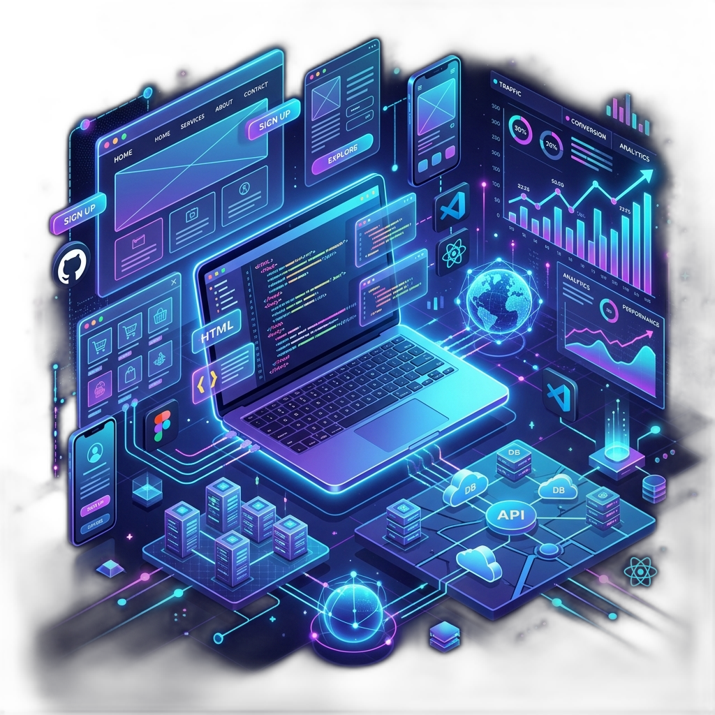Web Development 3D Graphic